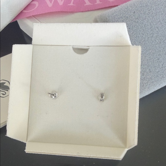 Swarovski Silver and Crystal Round Earrings - Picture 4 of 7